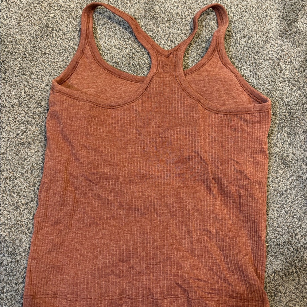 lululemon athletica Rust Orange Ribbed Racerback Tank - Picture 3 of 3